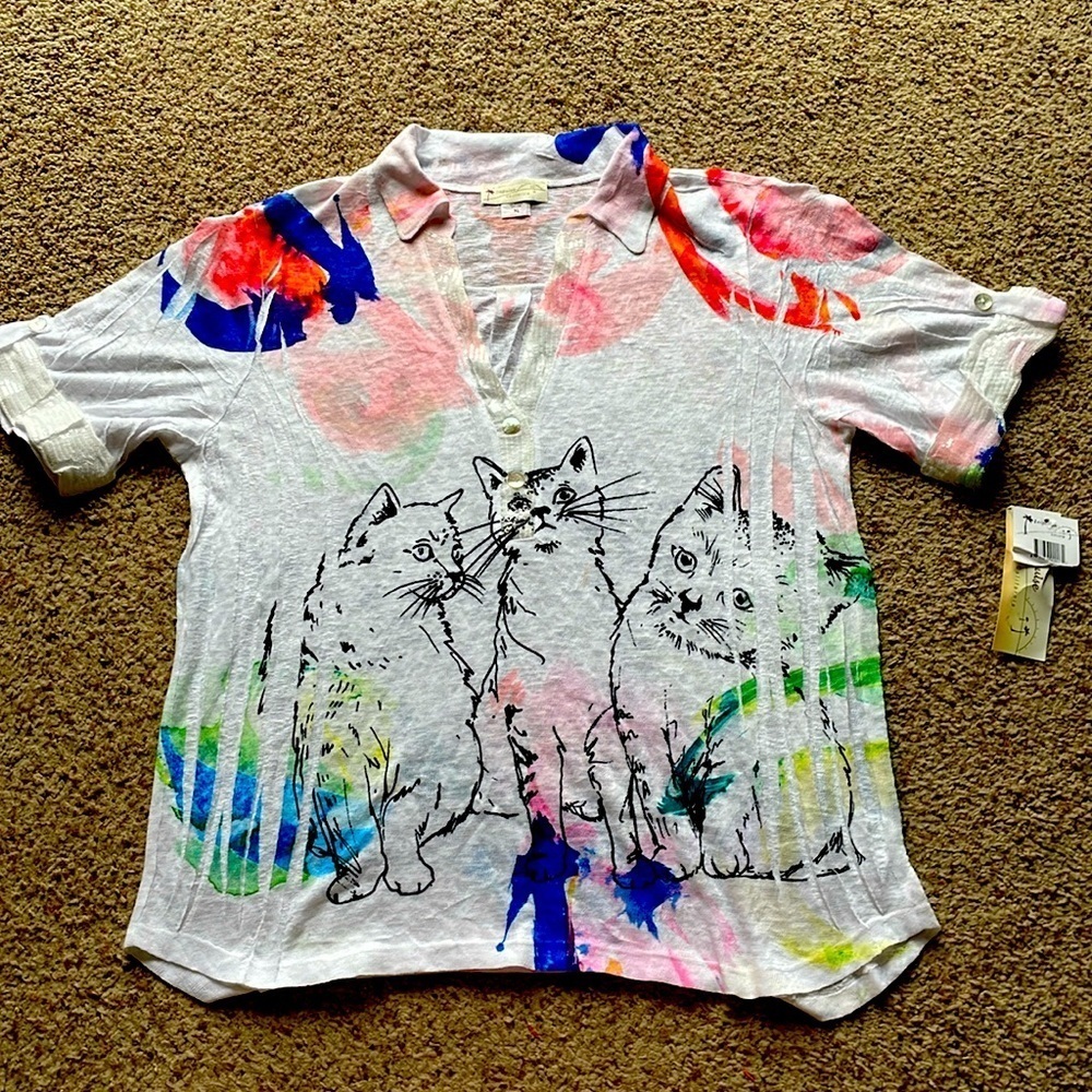 NWT Impulse California knit with cats! Size XL